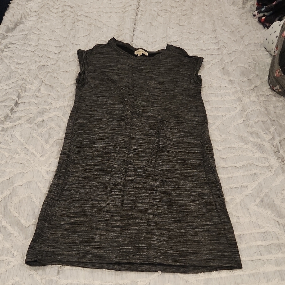 Cloth & Stone Gray And Black Marbled Jersey Knit Midi Dress Size M!